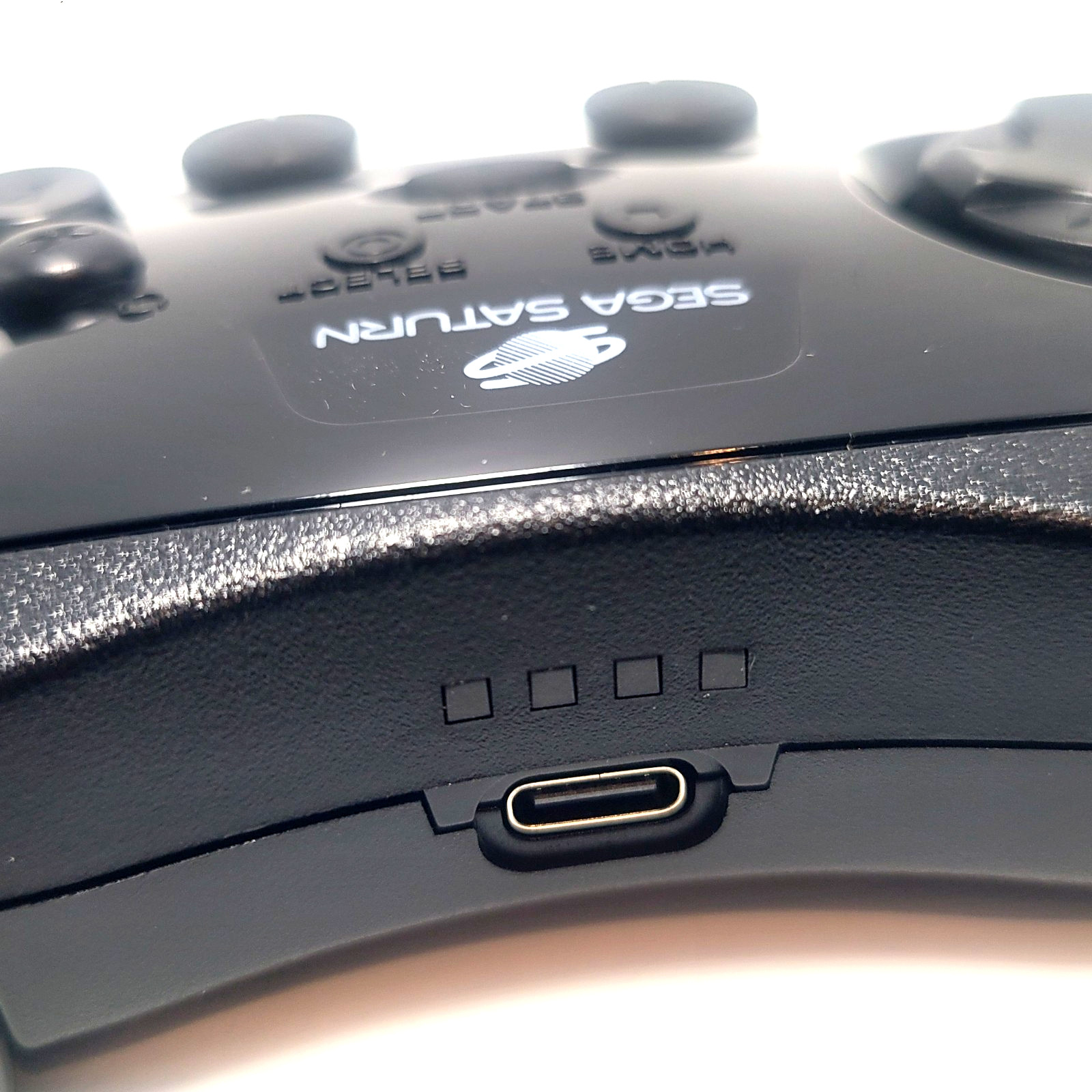 Sega Saturn 2.4GHz Wireless Pro Controller Analog Joysticks by Retro-bit – Black