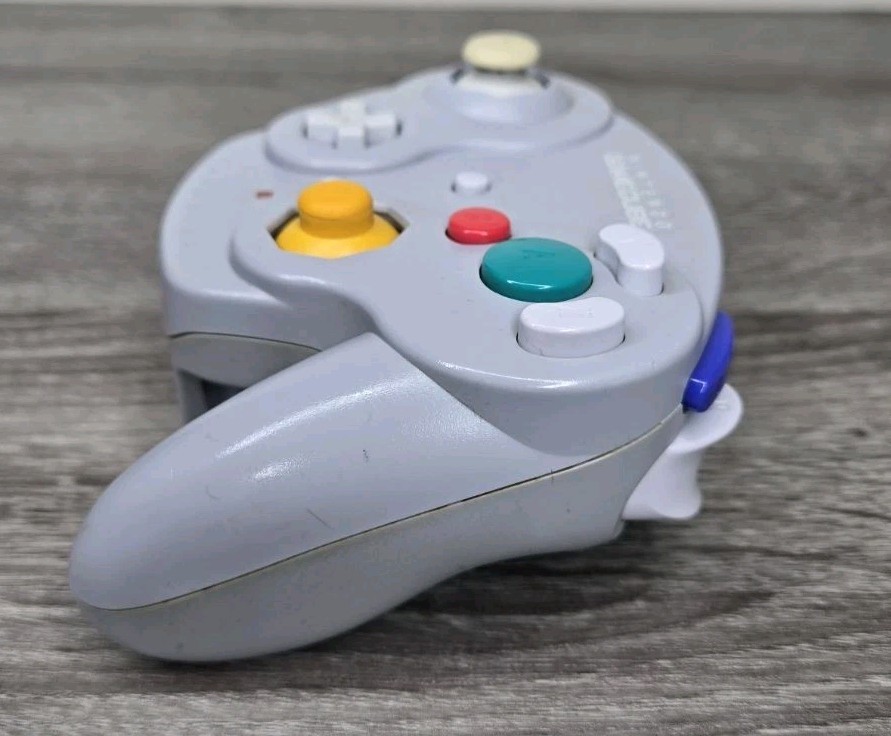 Nintendo Gamecube Wavebird Platinum Wireless Controller Only No Receiver.