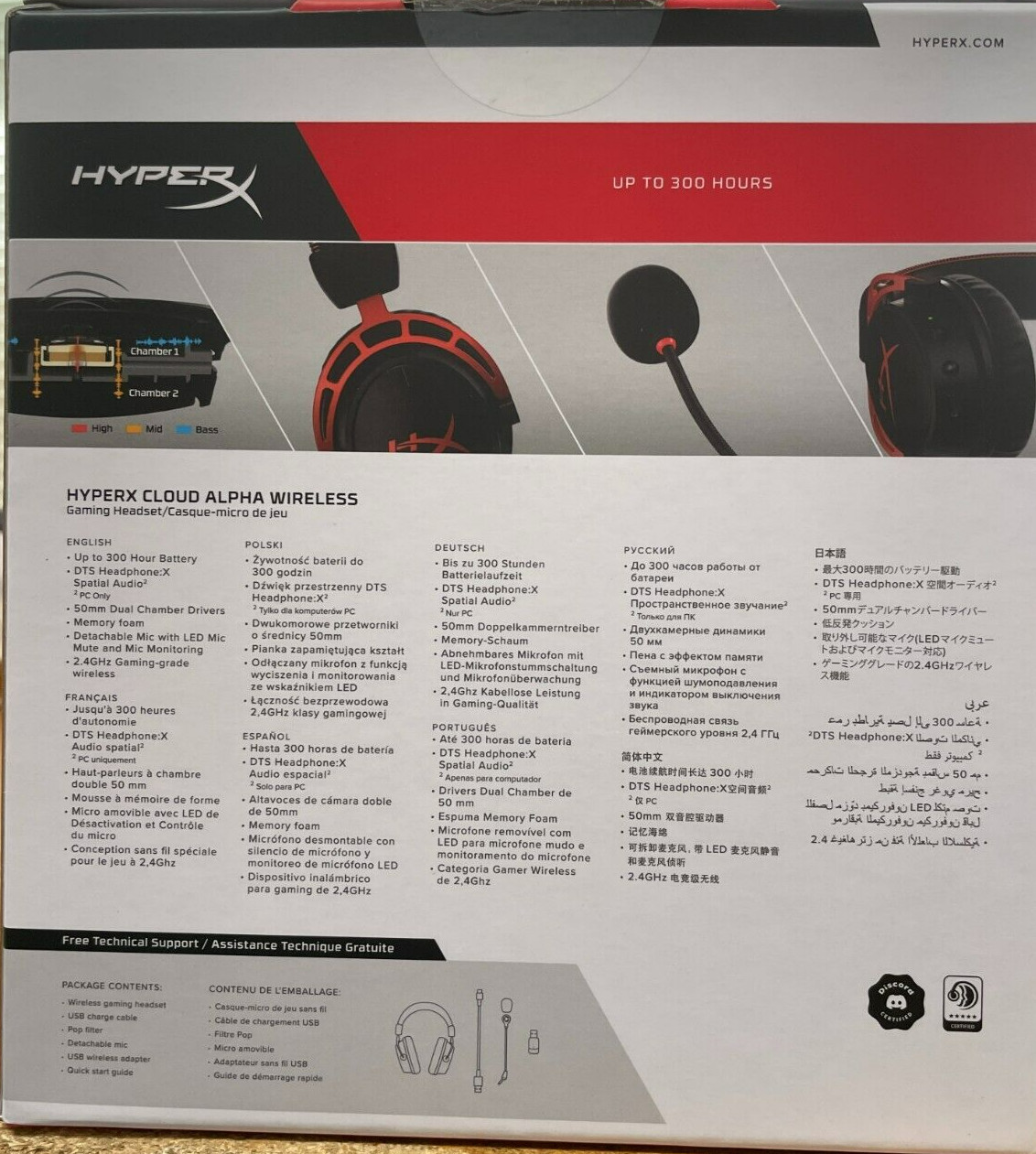 HyperX – 4P5D4AA – Cloud Alpha Wireless Gaming Headset – Black-Red