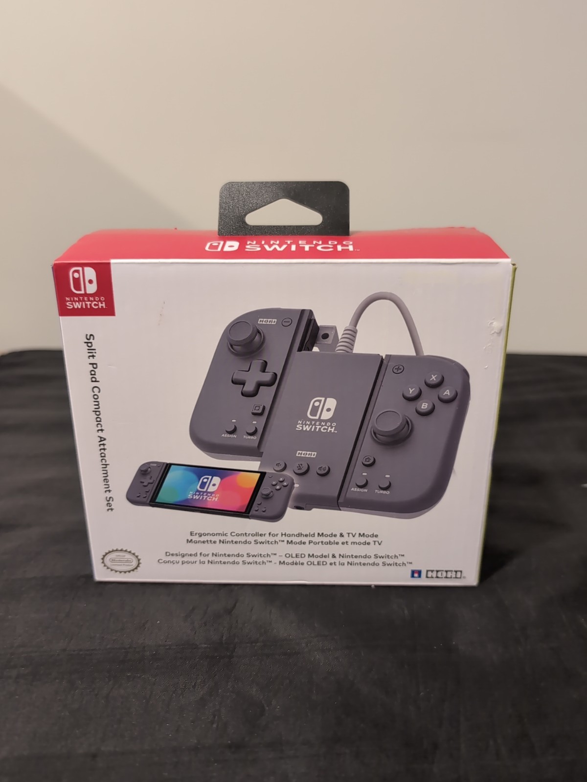 HORI Split Pad Compact Attachment Set (Slate Gray) for Nintendo Switch – New!
