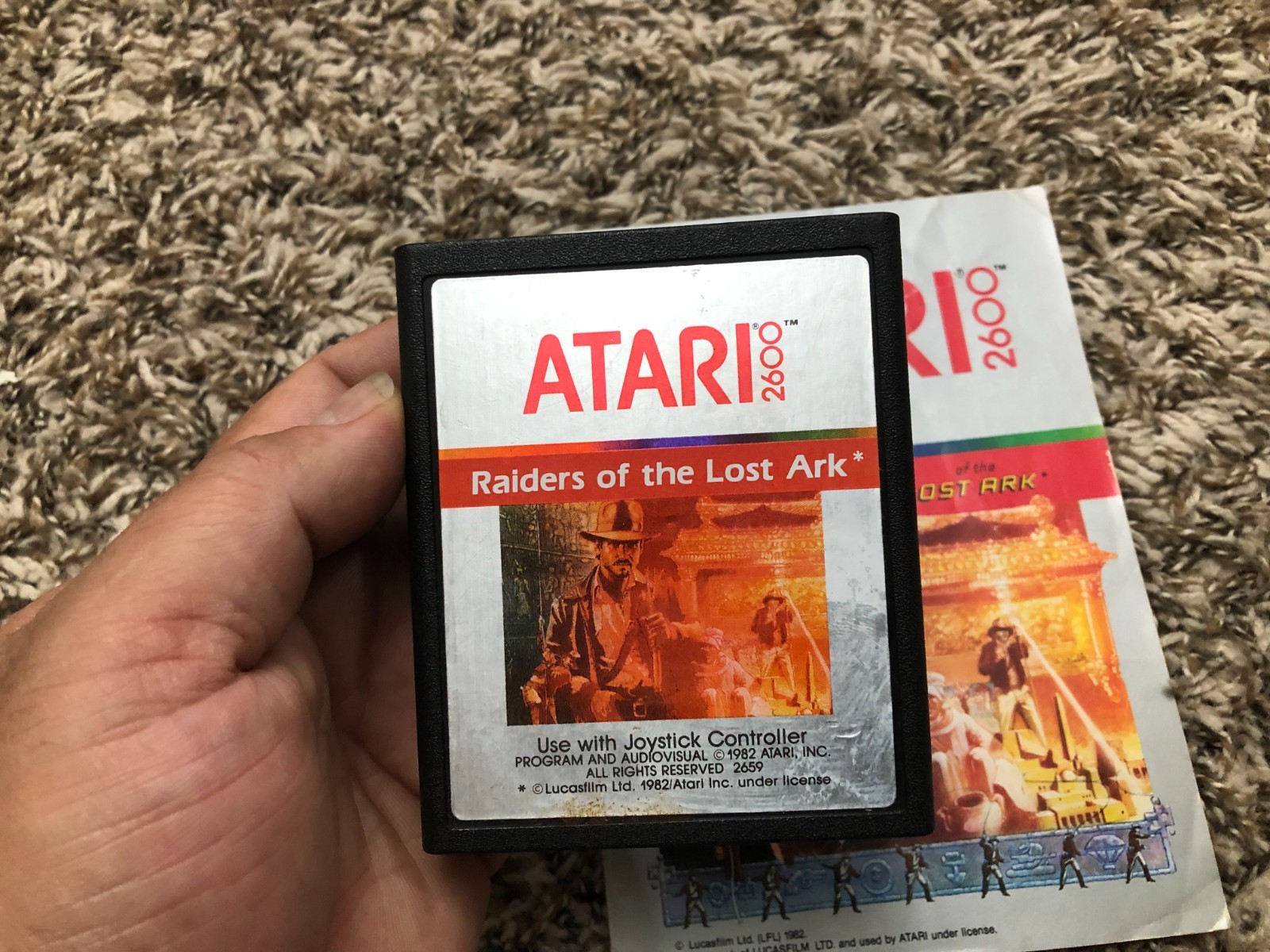Raiders of the Lost Ark (Atari 2600, 1982) Cartridge & Manual Only Tested (DIEA)