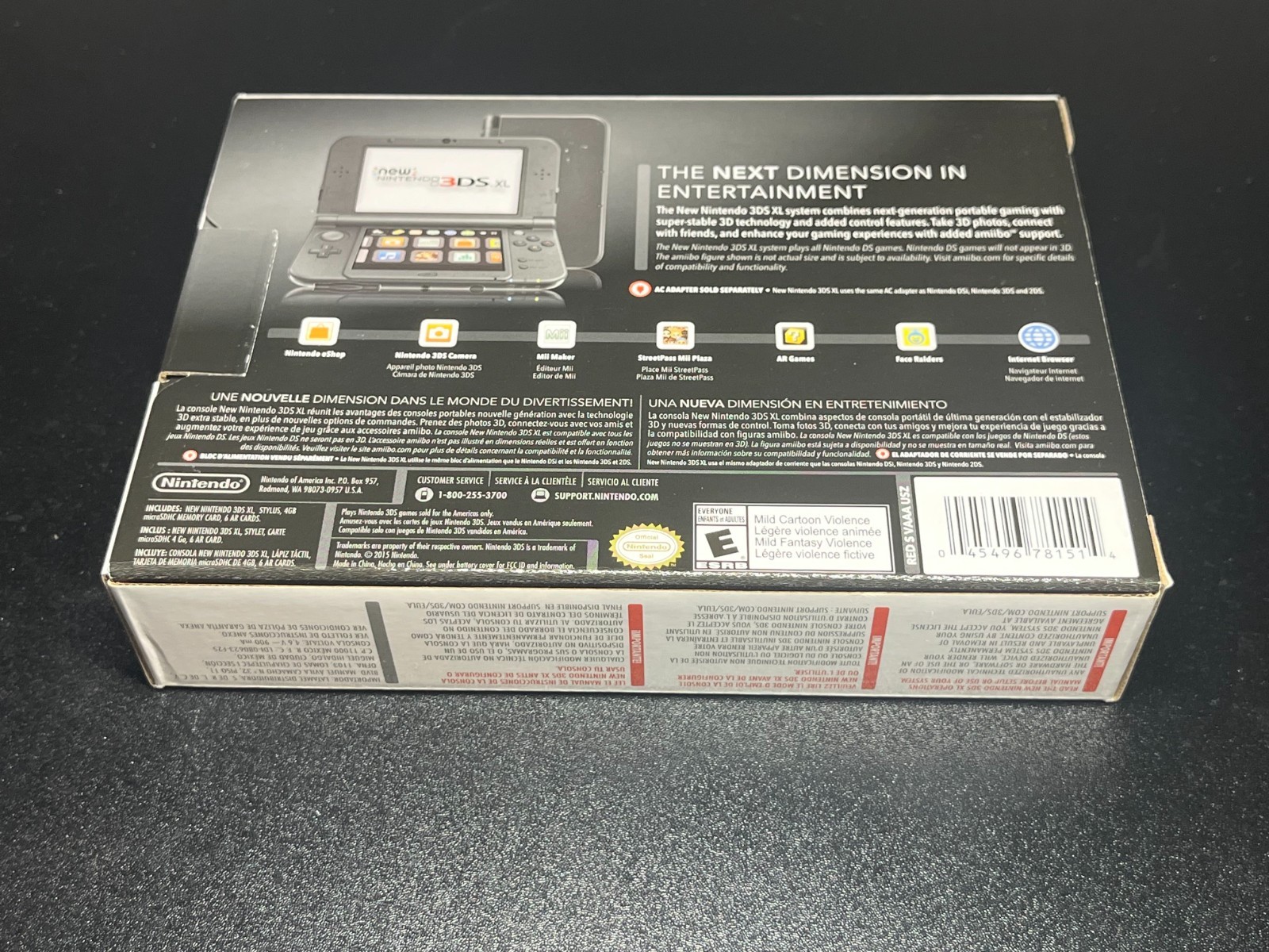New Nintendo 3DS XL Black Handheld Game Console New in Box 🔥RARE🔥A23