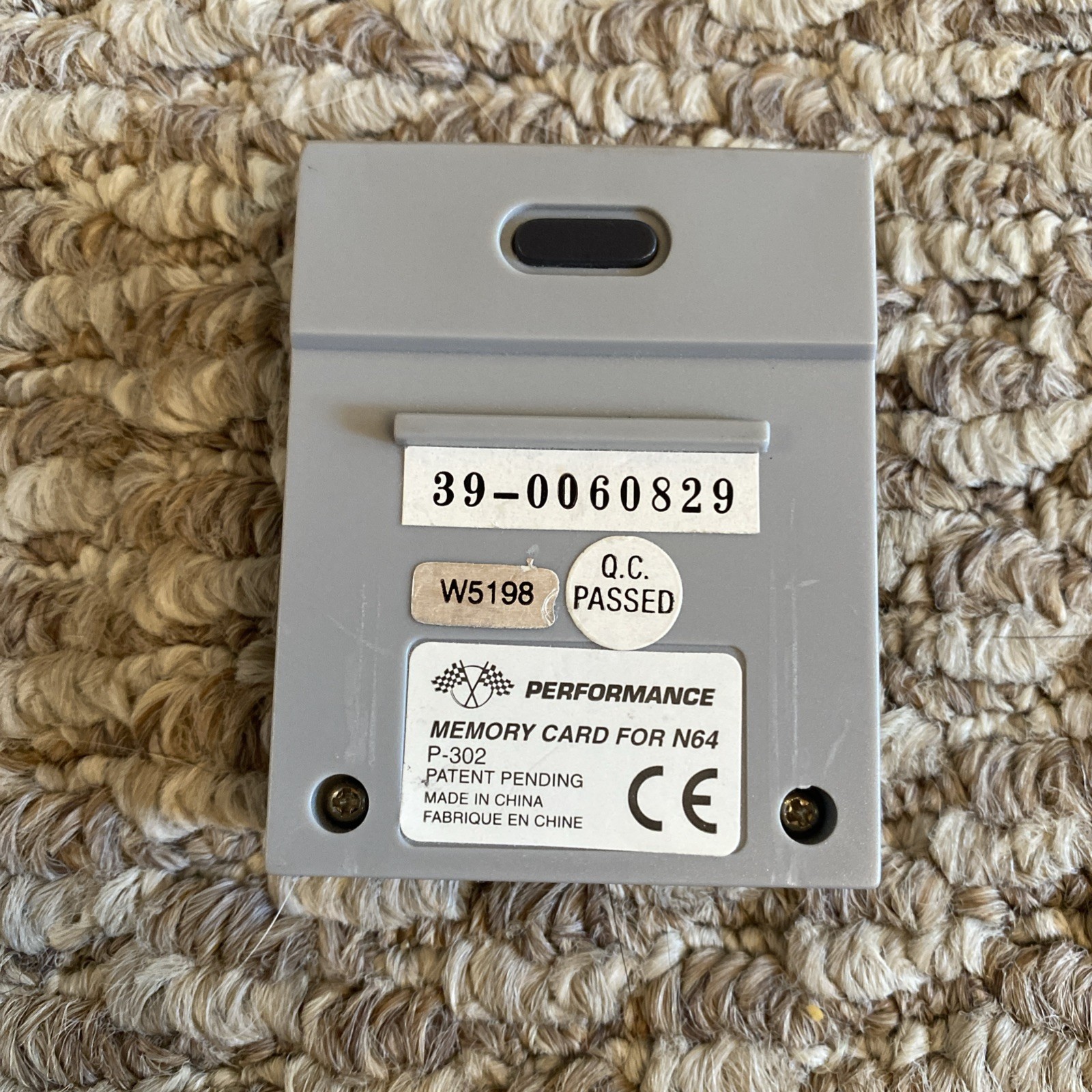 Nintendo 64 N64 Memory Card By Performance P-375A