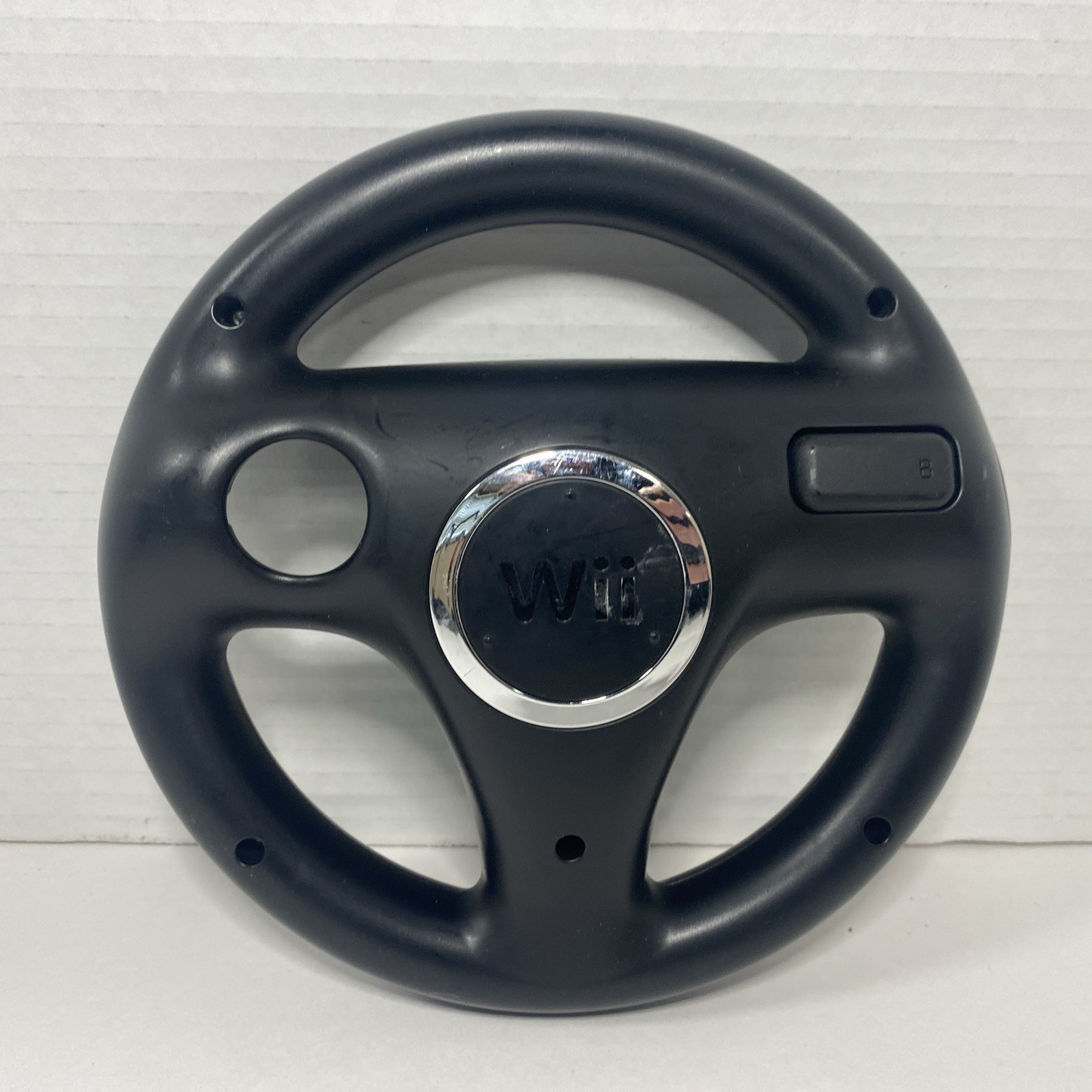 Nintendo Wii Black Racing Steering Wheel Mario Kart RVL-024 Genuine OEM !