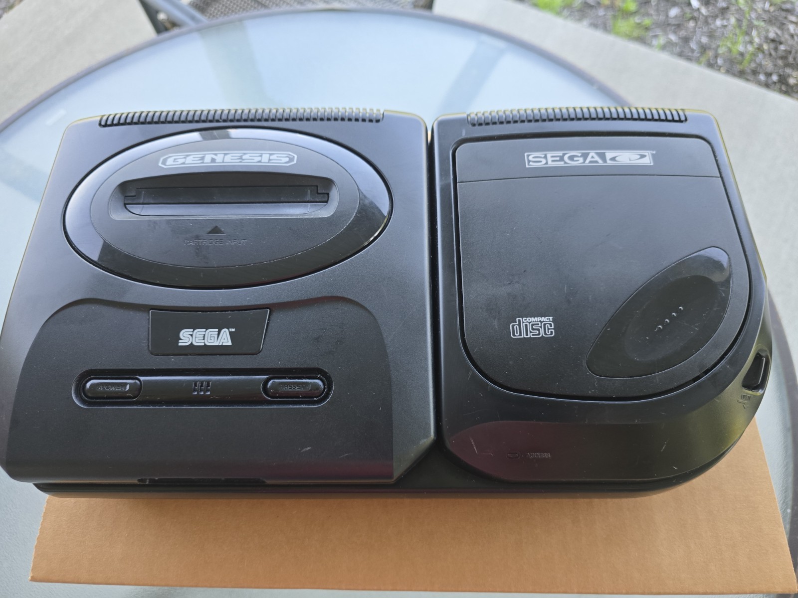 SEGA Sega Genesis Console + Sega CD Bundle Controller AV/Power Cables Games 1992