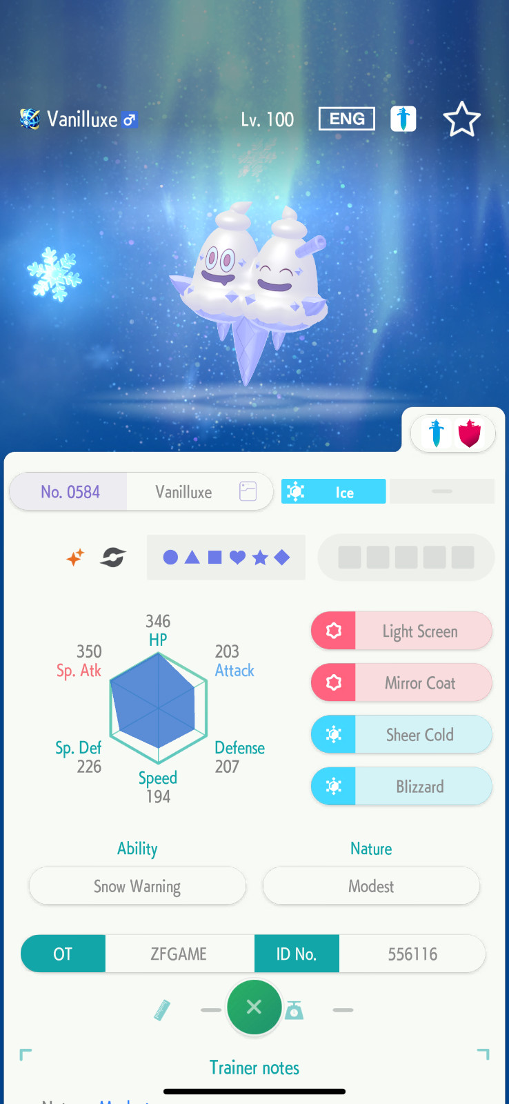 ✨6IV SHINY Vanilluxe + EVS🚀 POKEMON HOME✨Champions✨Online delivery⚡