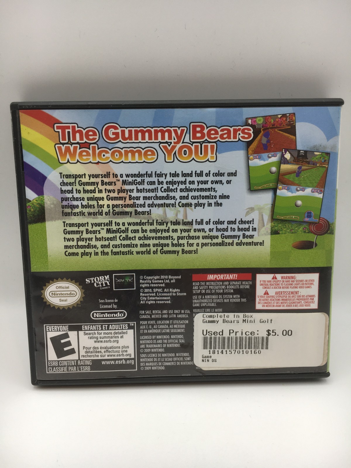 Nintendo DS 2009 – Gummy Bears Mini Golf w/ Box & Manual (Works)