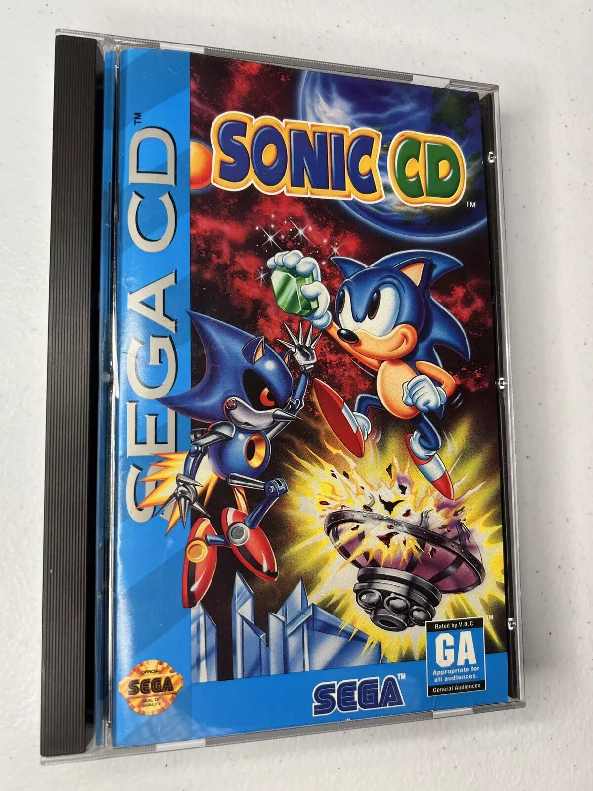 SEGA CD Saturn Replacement Long Box CD Disc Video Game Case Holder + Foam