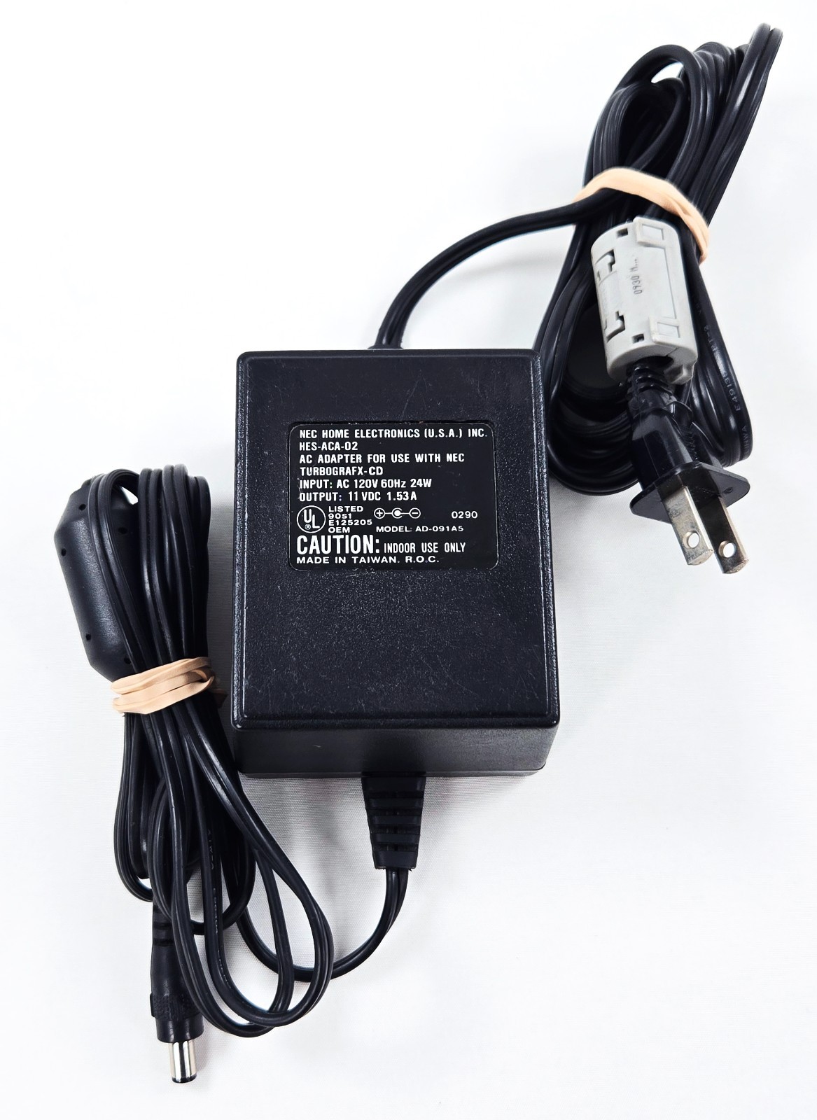 TURBOGRAFX CD MODULE AC ADAPTER Authentic OEM HES-ACA-02 NEC Tested