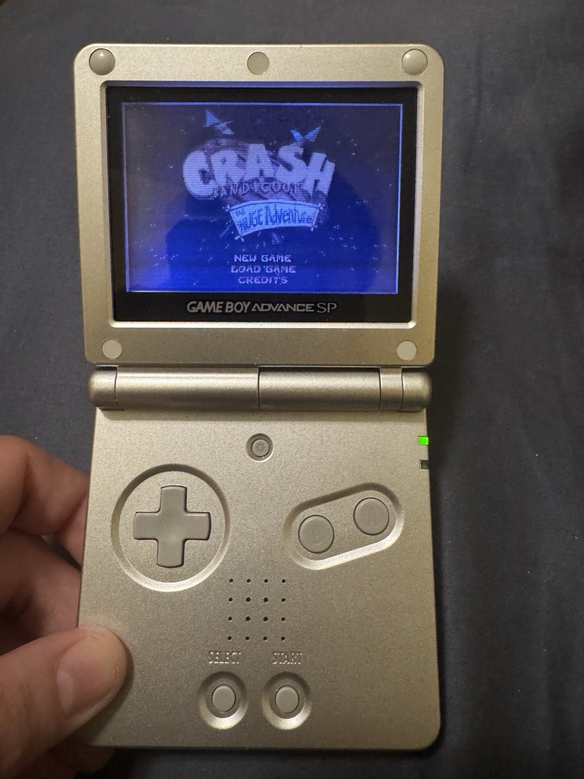 Nintendo Game Boy Advance SP AGS-001 Silver w/ Charger and Game
