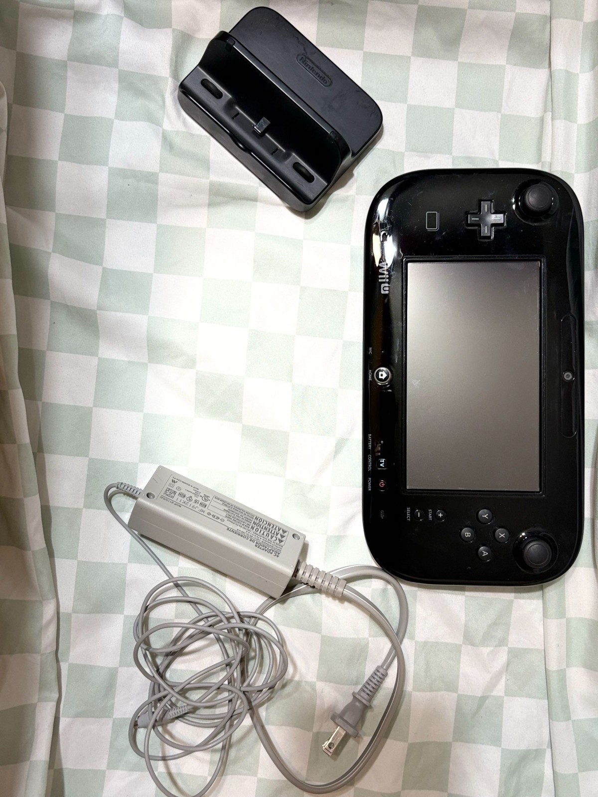 Nintendo Wii U 32GB Black Handheld System(red and silver Mario controllers inc.)