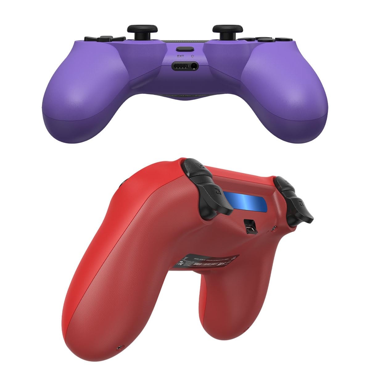 Wuthur 2 Pack Wireless Controller Compatible with PS4/Pro/Slim(Purple & Red)
