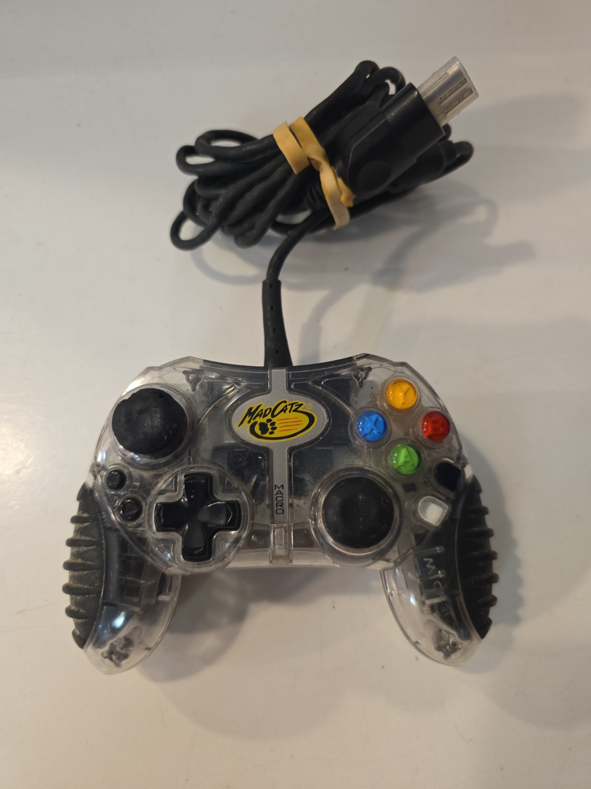 XBOX Controller Mad Catz Macro Wired Clear Macro Pro Breakaway MicroCON Untested