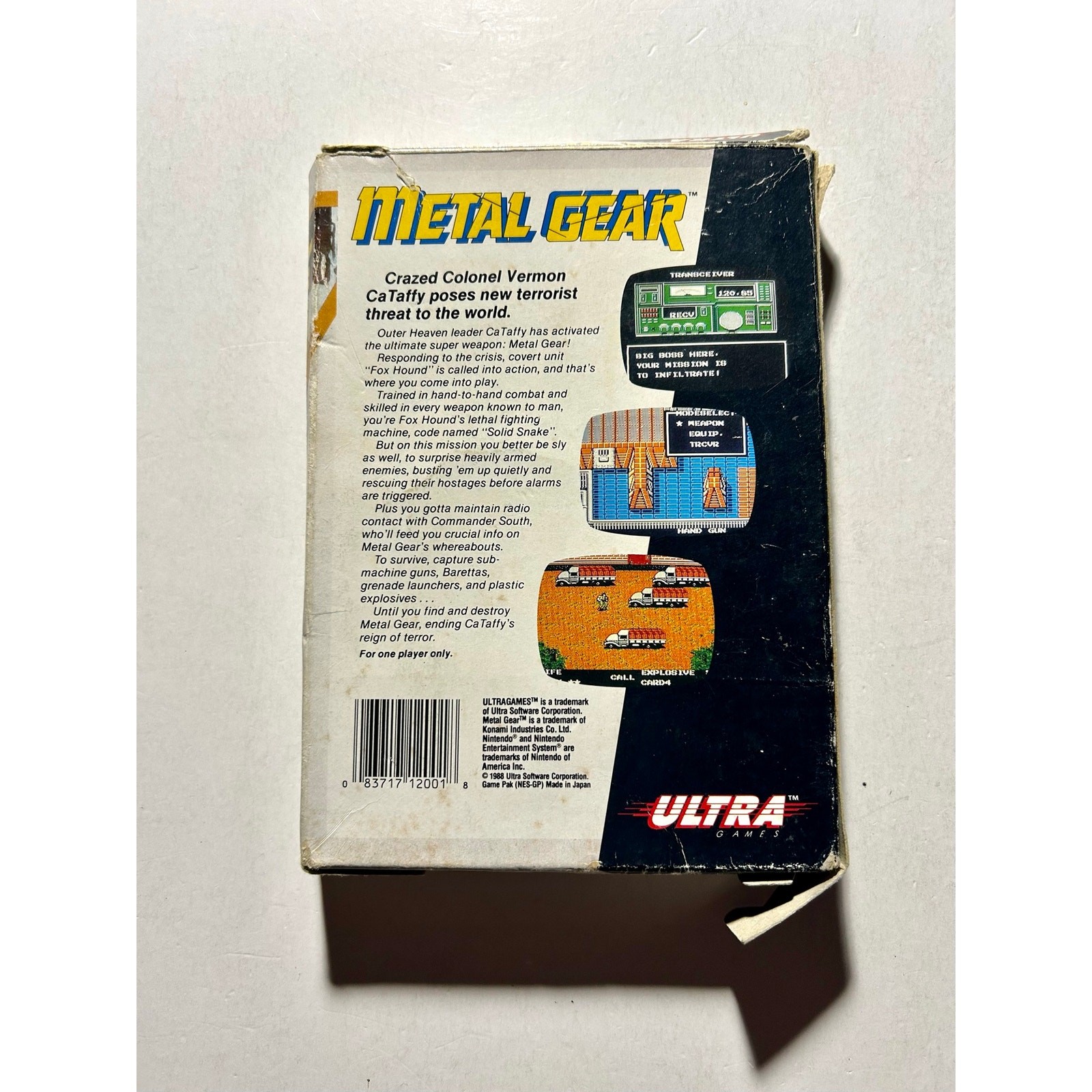 Metal gear (Nintendo NES) Works Authentic No manual🔥