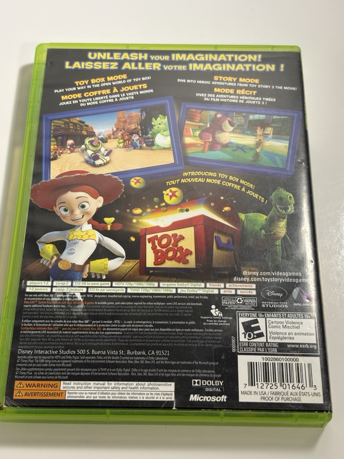 Toy Story 3 The Video Game Microsoft Xbox 360 CIB Complete