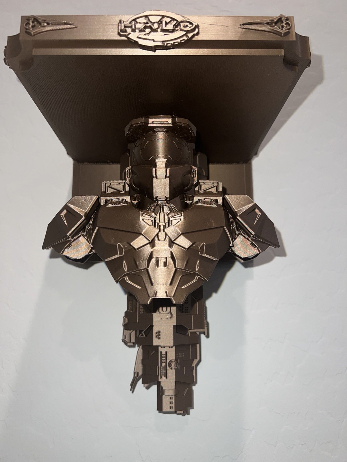Halo Master Chief UNSC Pillar Of Autumn Like 7×7 Copper Wall Shelf Collectible