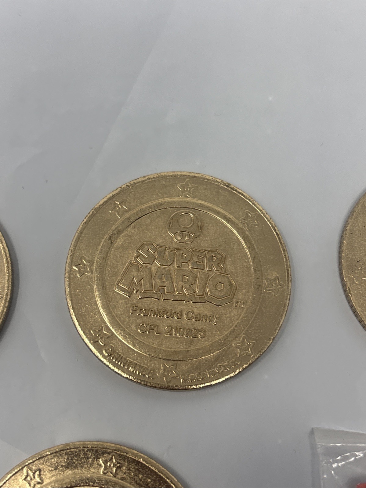 Lot Of 6 Super Mario Frankford Candy Wonderball Coins