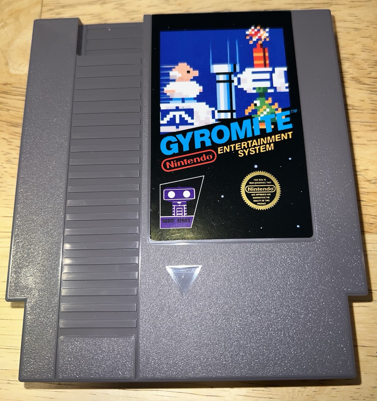 1985 Gyromite NES MATTE STICKER SEAL Hang-Tab NO CODES 1st BOX Nintendo TESTED!
