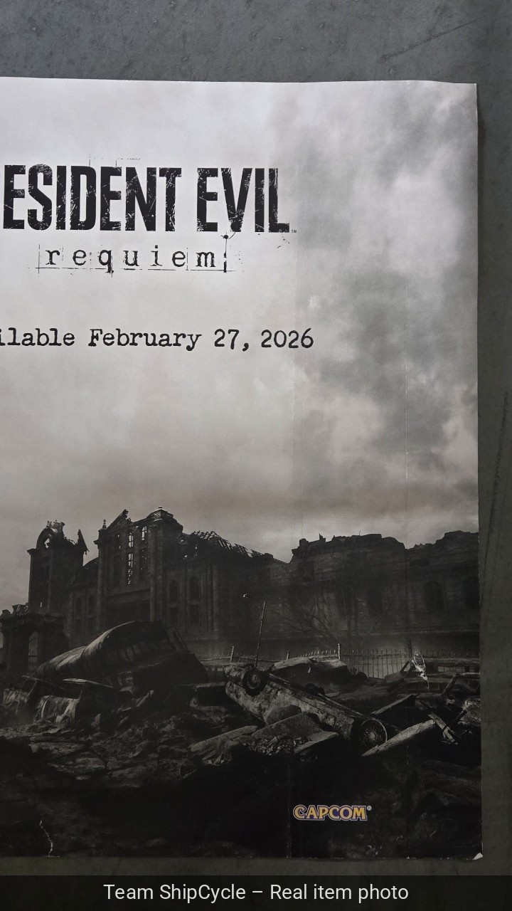DEFECTIVE Resident evil Requiem GameStop Large cardstock promo poster Pl G3D
