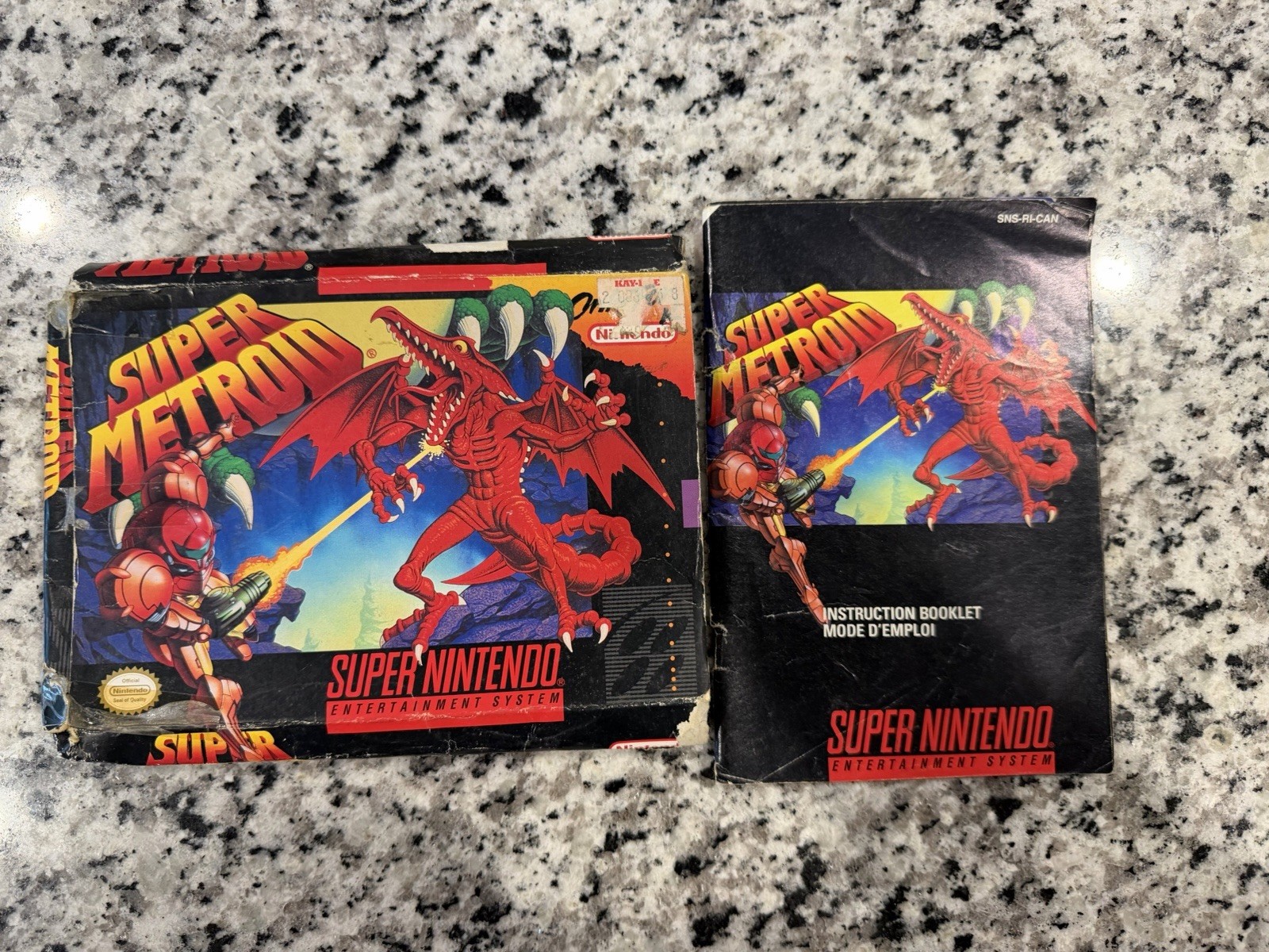 Nintendo Super Metroid SNES 1994 NTSC-U/C w/ Box & Manual