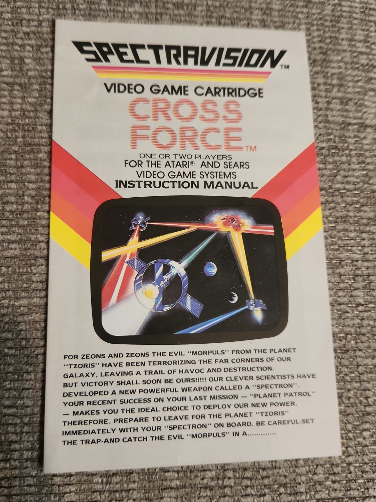 VTG Spectravision “Cross Force” Instruction Manual