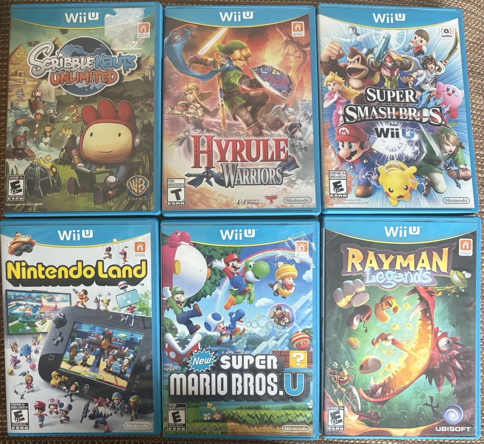 Wii U Collection (Smash Bros, Hyrule, Rayman, Super Mario, Etc.)