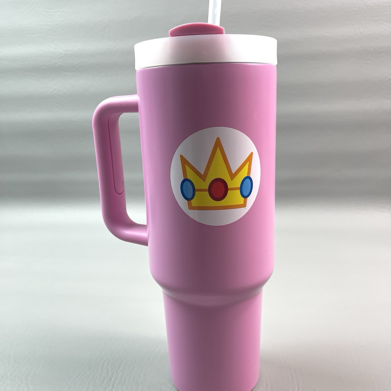 Nintendo Super Mario Princess Peach Pink 40oz Tumbler Pyramid America