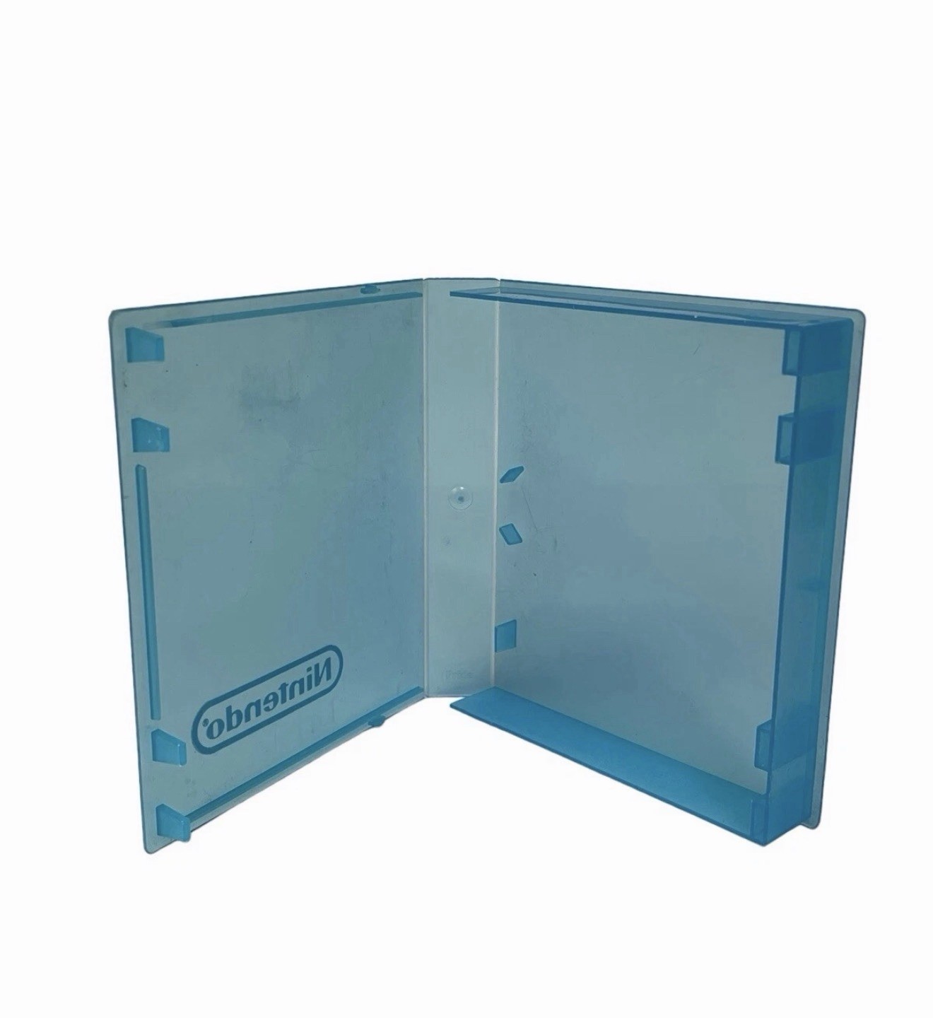 Lot of 2 Vintage Nintendo NES Yellow & Blue Plastic Clear OEM Clamshell Case