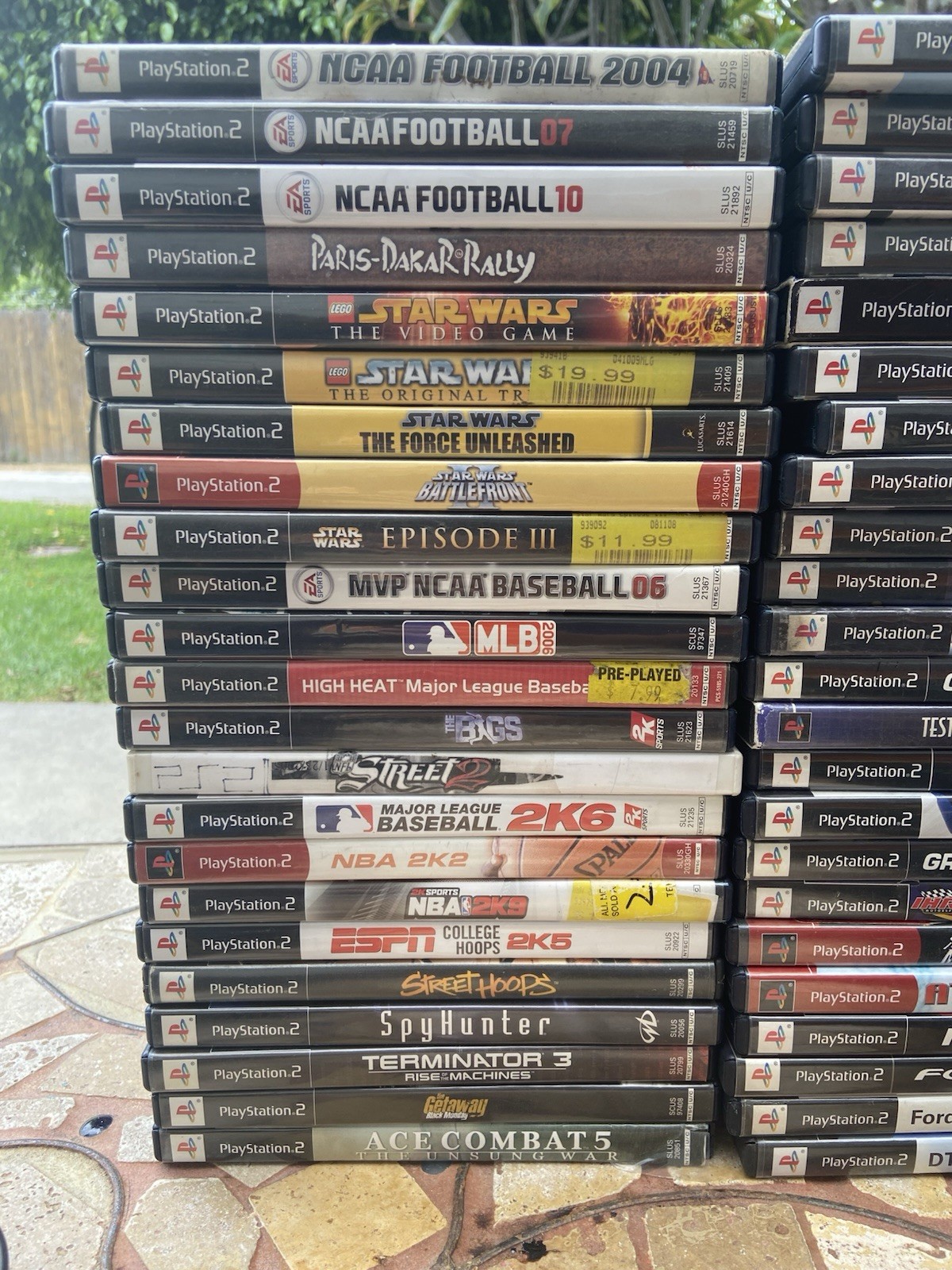 PS2 Slim Console Bundle 50 Games 3 Controllers Multitap Tested Works Great