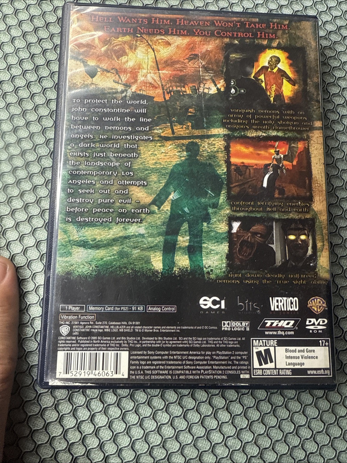 Constantine Sony PlayStation 2 Complete Manual MINT CONDITION PERFECT DISC GEM