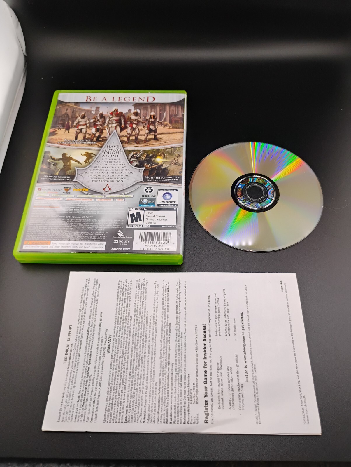 Assassin’s Creed: Brotherhood for Microsoft XBOX 360 Complete Great Shape