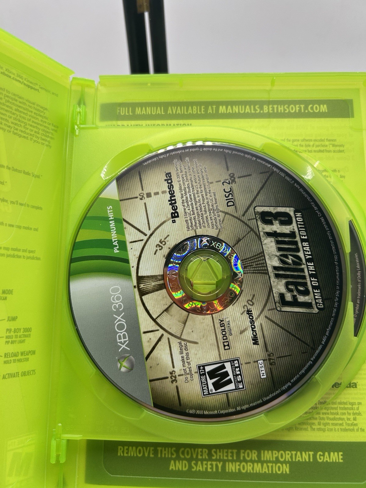 Fallout 3 – Game of the Year Edition (Microsoft Xbox One, 360, 2009)