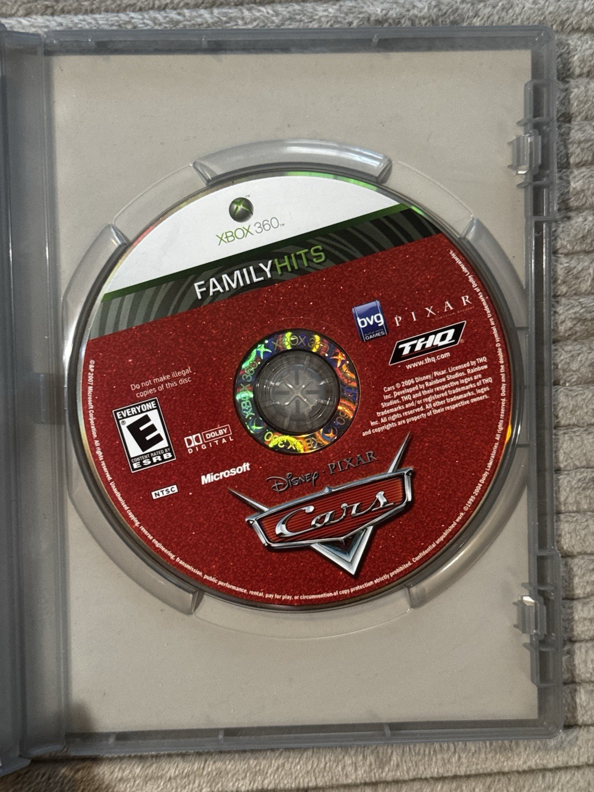 Disney Cars Xbox 360 CIB Complete Family Hits Case Manual Disc