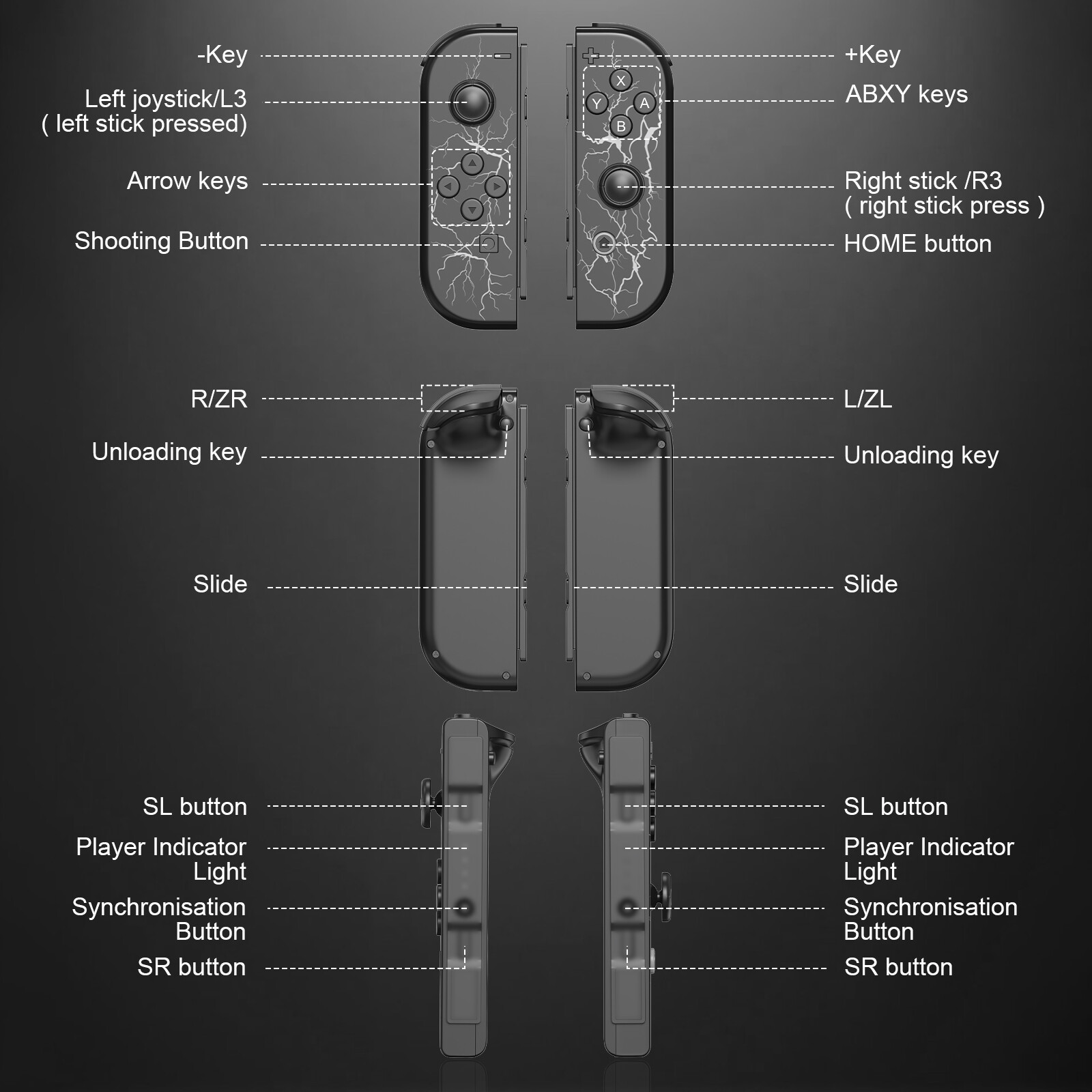 Pro Wireless Game Controller Gamepad Joystick Remote for Nintendo Switch / Lite