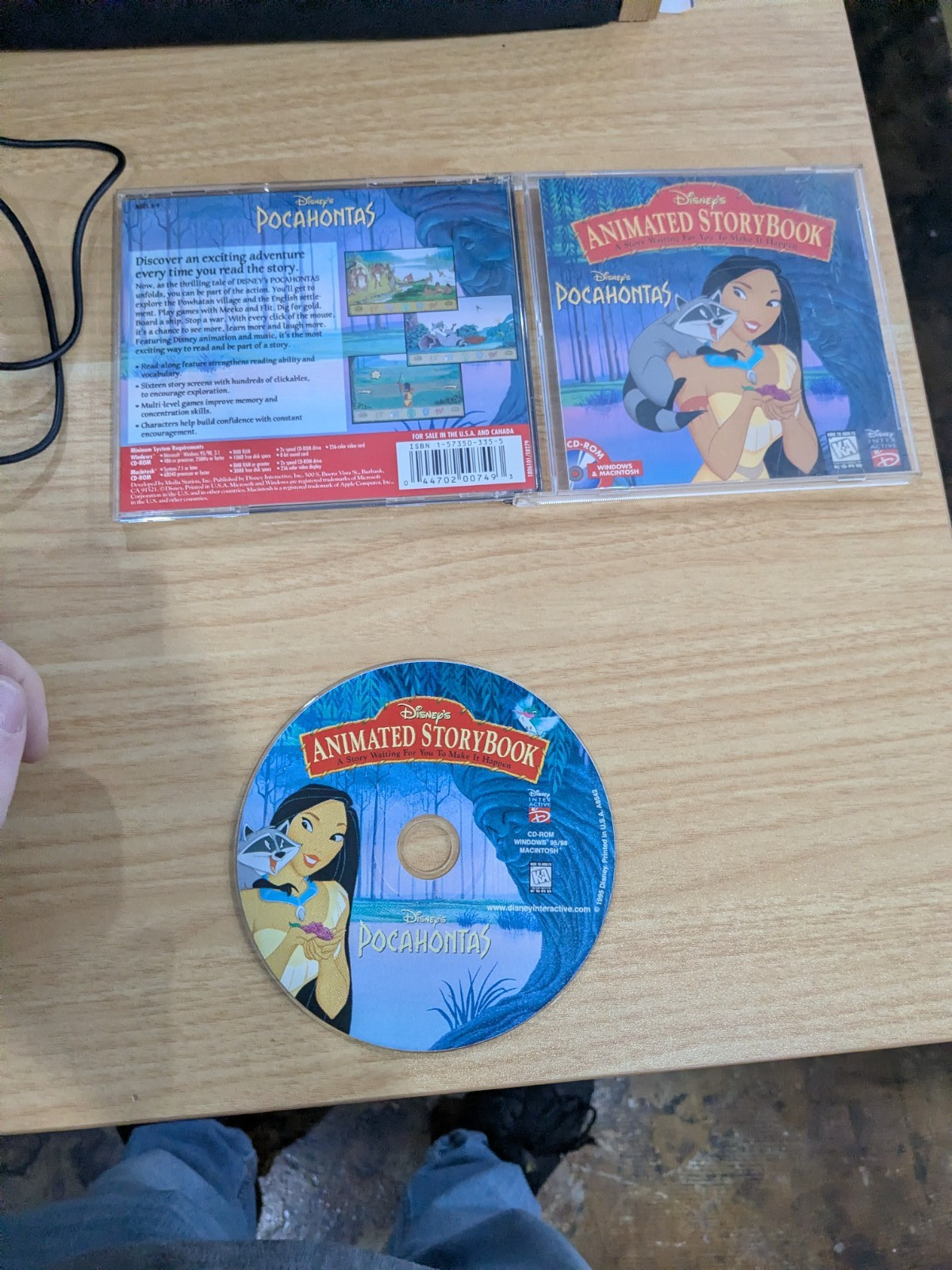 O2 Disney’s Pocahontas Animated StoryBook Windows Mac 1995 PC CD-ROM
