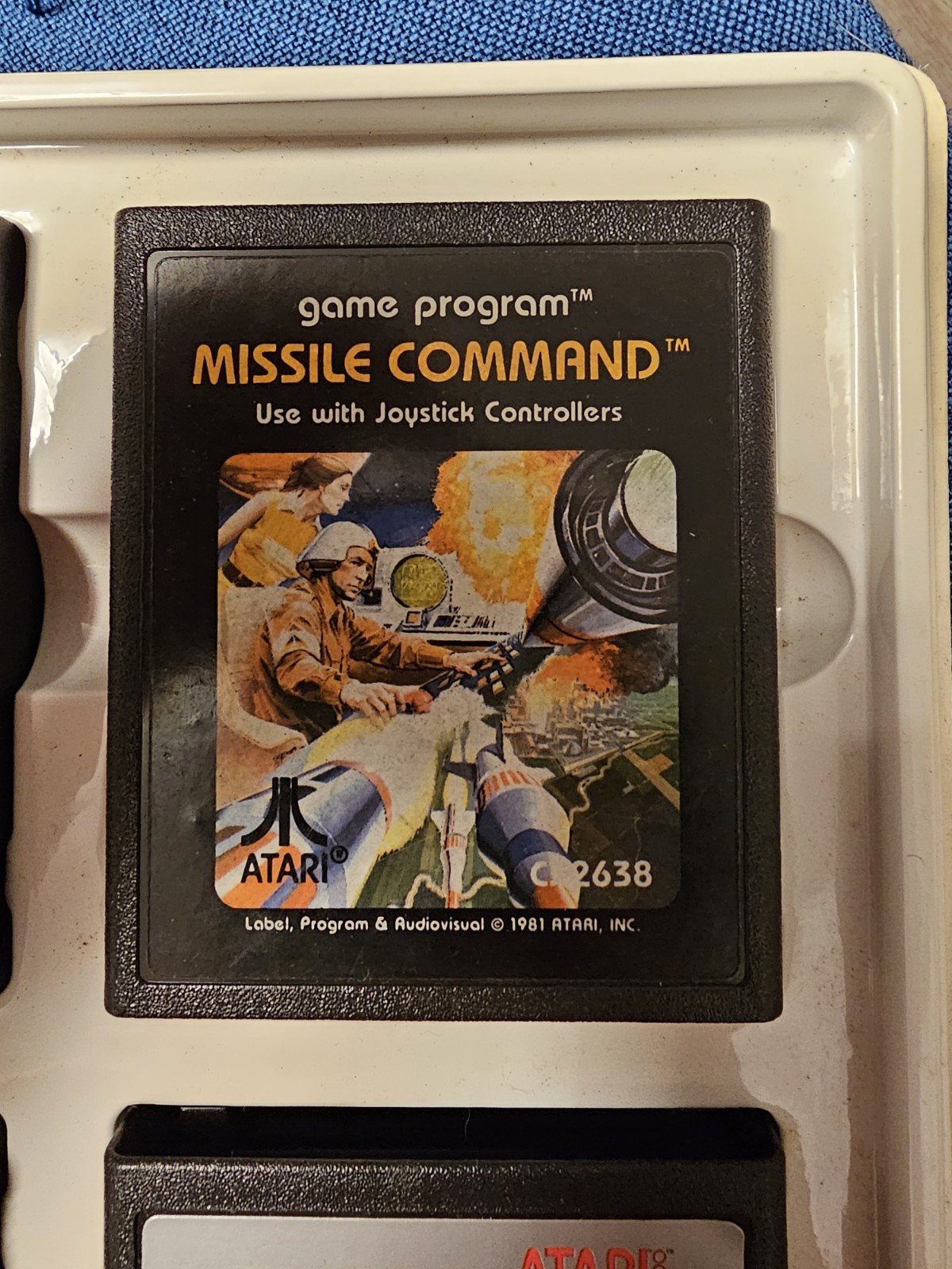 Vintage ATARI 8 Game Program Cartridge Storage Case Light Brown – With 8 Games