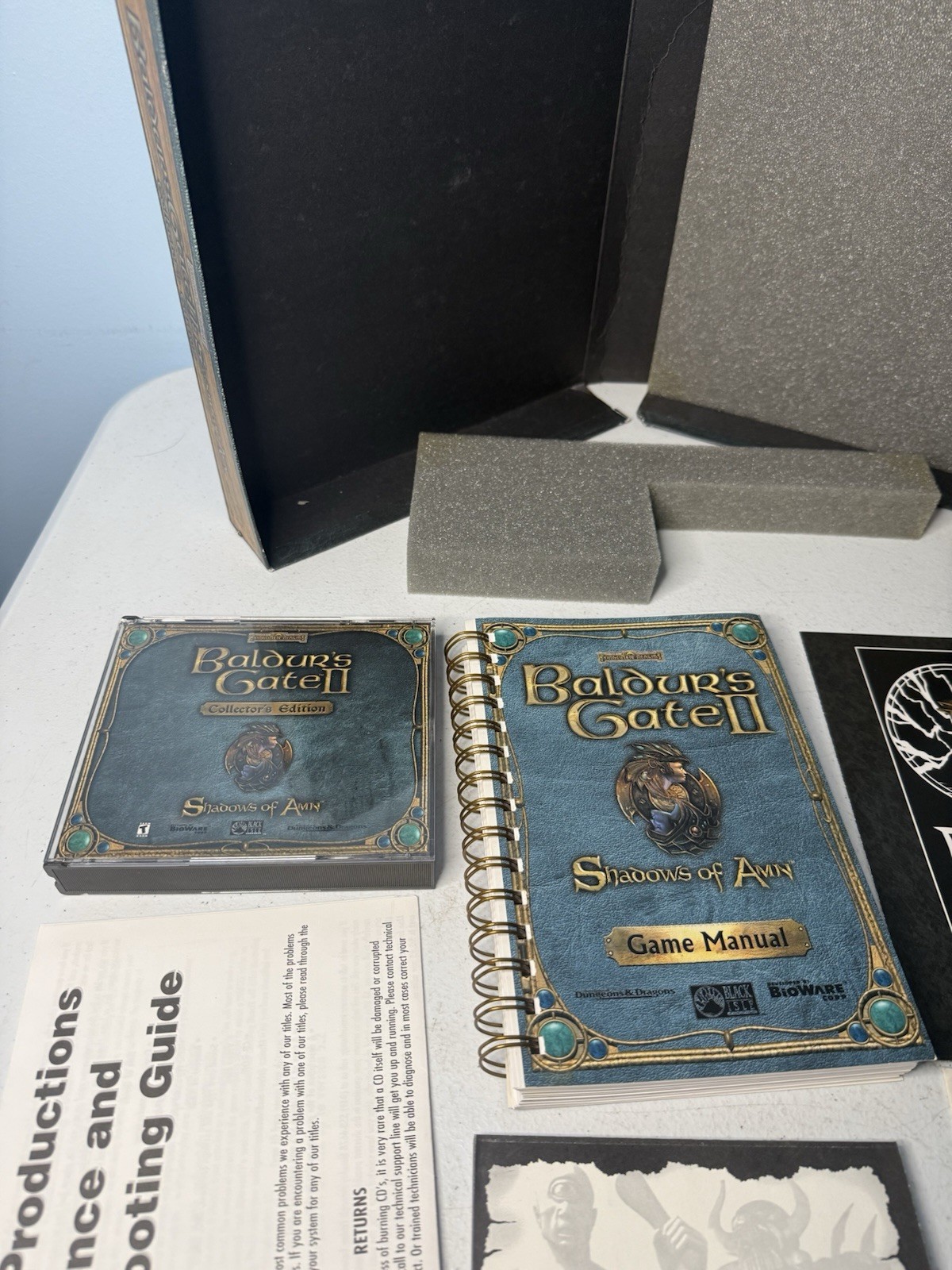 Baldur’s Gate II Collector’s Edition Big Box PC 4 Discs Map 16 Cards COMPLETE