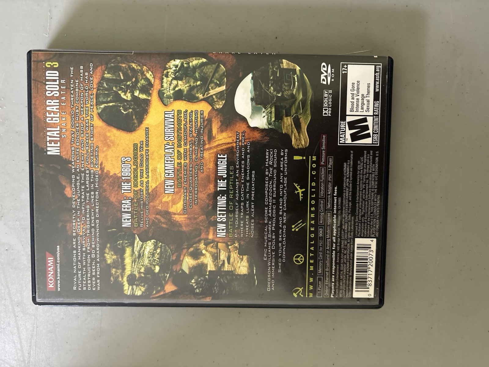 Konami Metal Gear Solid 3: Snake Eater Sony PlayStation 2 M NTSC-U/C