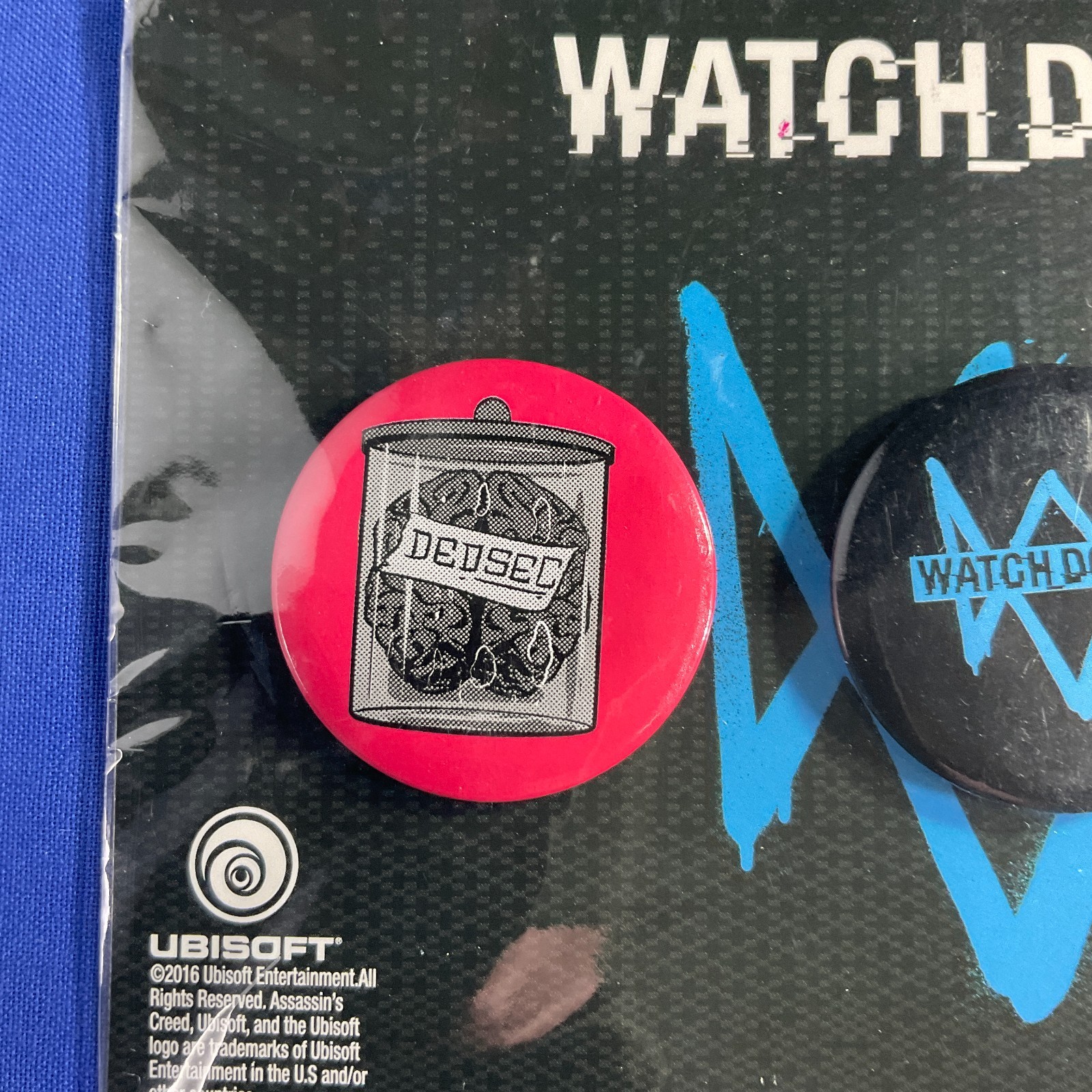 WATCH DOGS 2 GameStop Video Game Retailer Promo 3 Pin Set 2016 Sealed