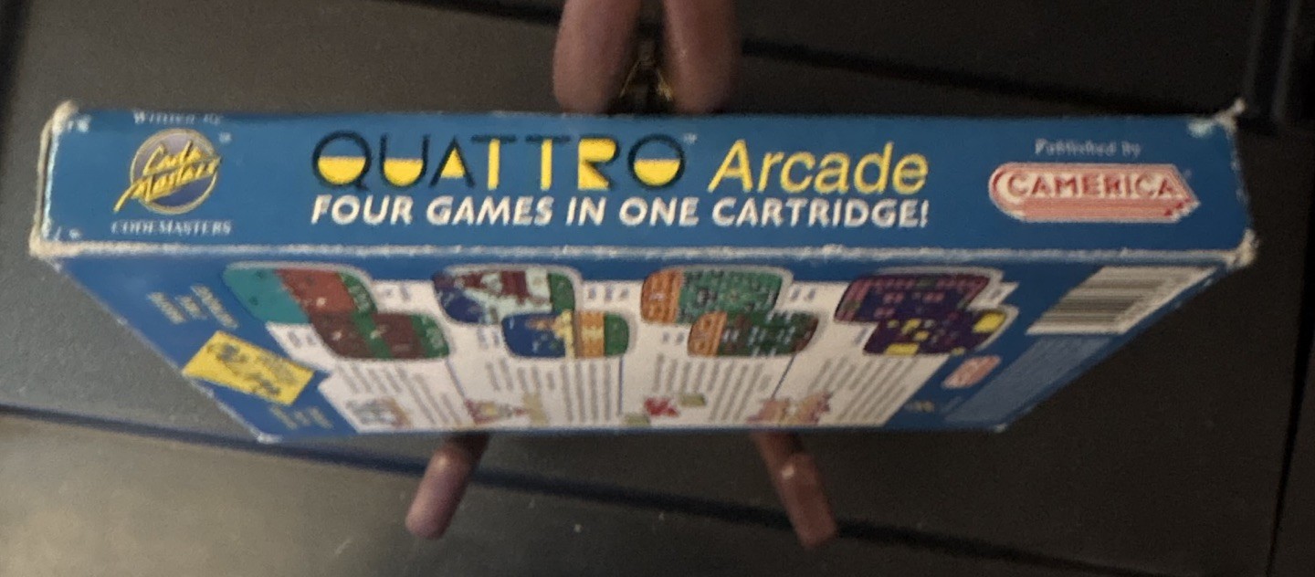 Camerica Quattro Arcade 4-in-1 Original NES Game Cartridge, Manual & Box English