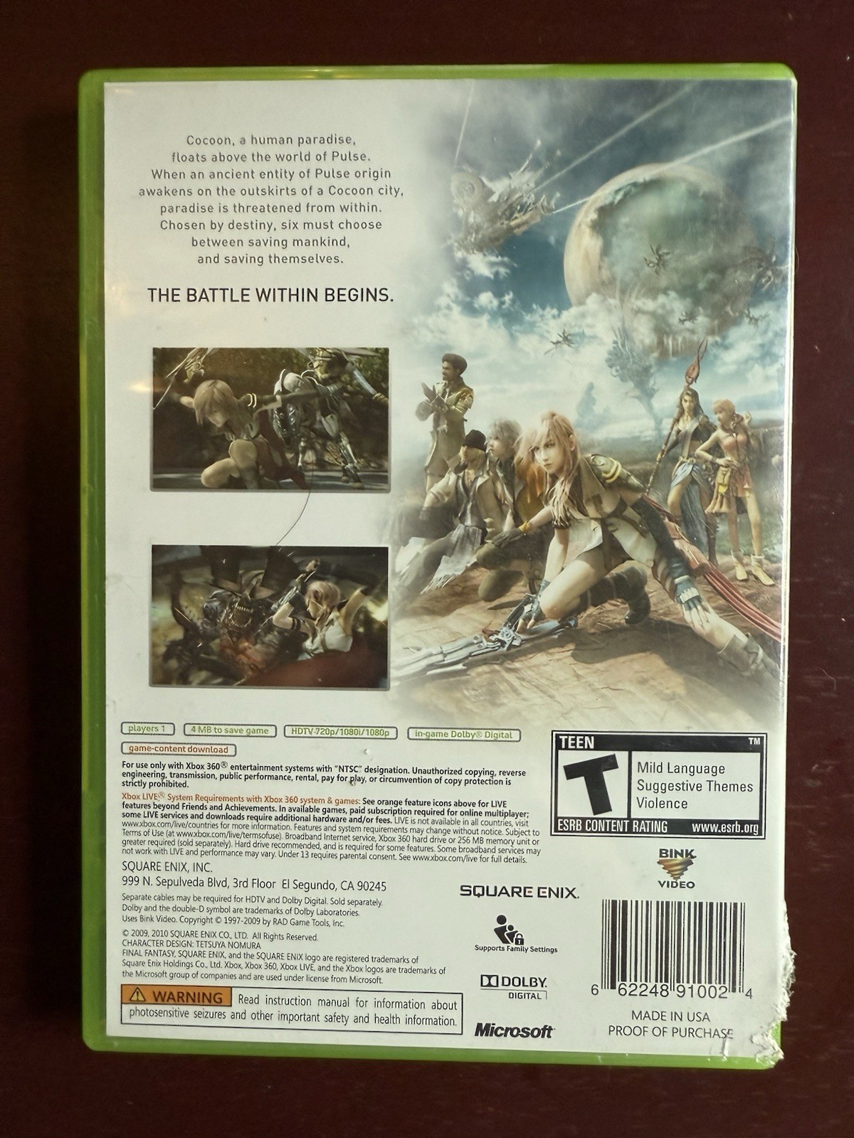 Final Fantasy XIII & XIII-2 Xbox 360 CIB + Collector’s Edition Strategy Guide Lo