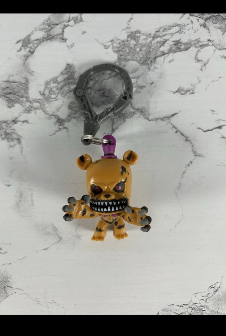 FNAF Five Nights at Freddy’s Backpack Clip Keychain Figure Collectible Lot Of 8