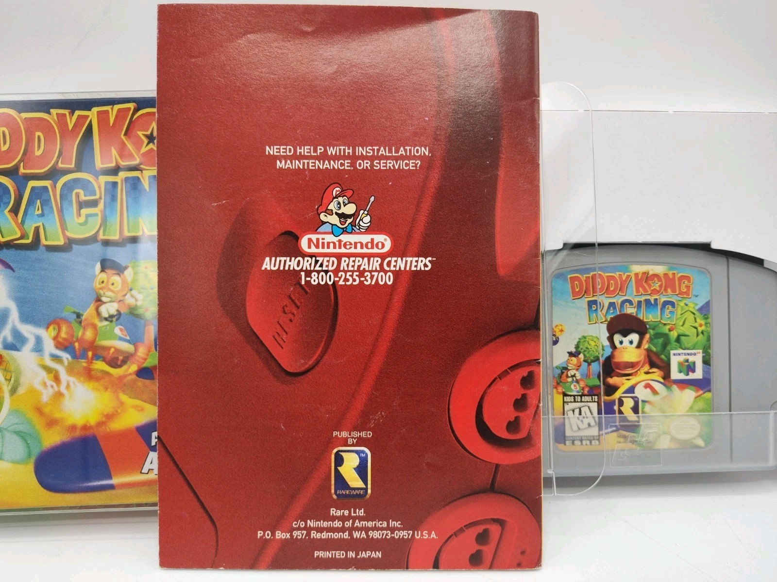 Diddy Kong Racing – (N64, 1997) *VGC w/ Manual + Case Protector* Tested! READ!!!