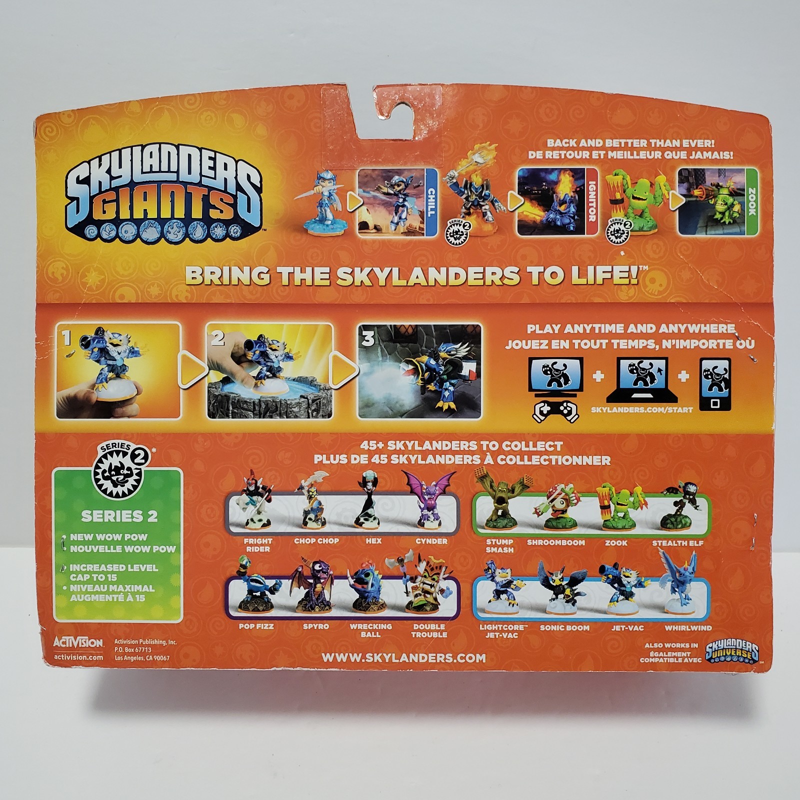 Activision Skylanders Giants Series 3 Pack Set IGNITOR, CHILL and ZOOK -CIB READ