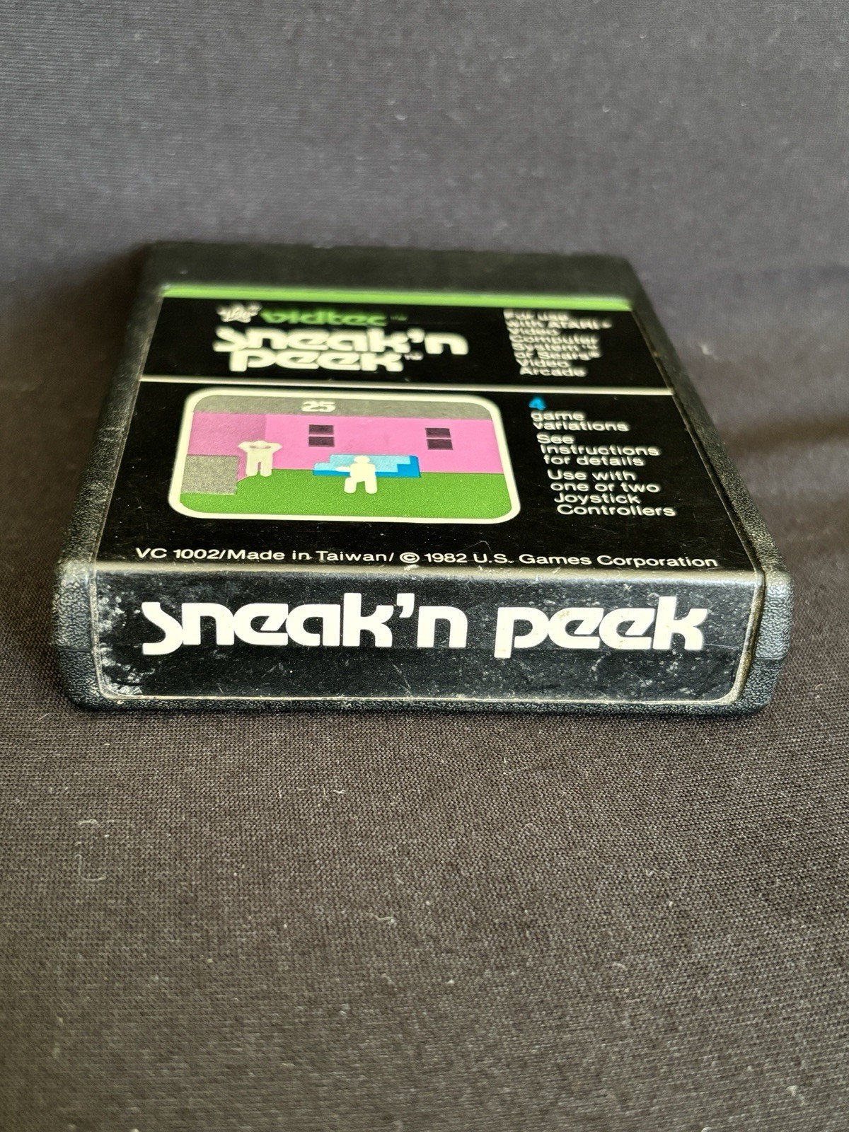 Sneak n Peek Atari 2600 Vidtec Vintage 1982 VC1002 Authentic Cartridge Game Only