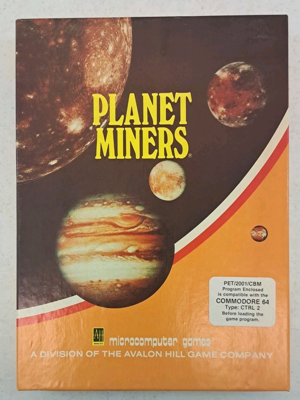 Vintage 1980 Planet Miners Game-Cassette-Commodore 64-Microcomputers-Simulation