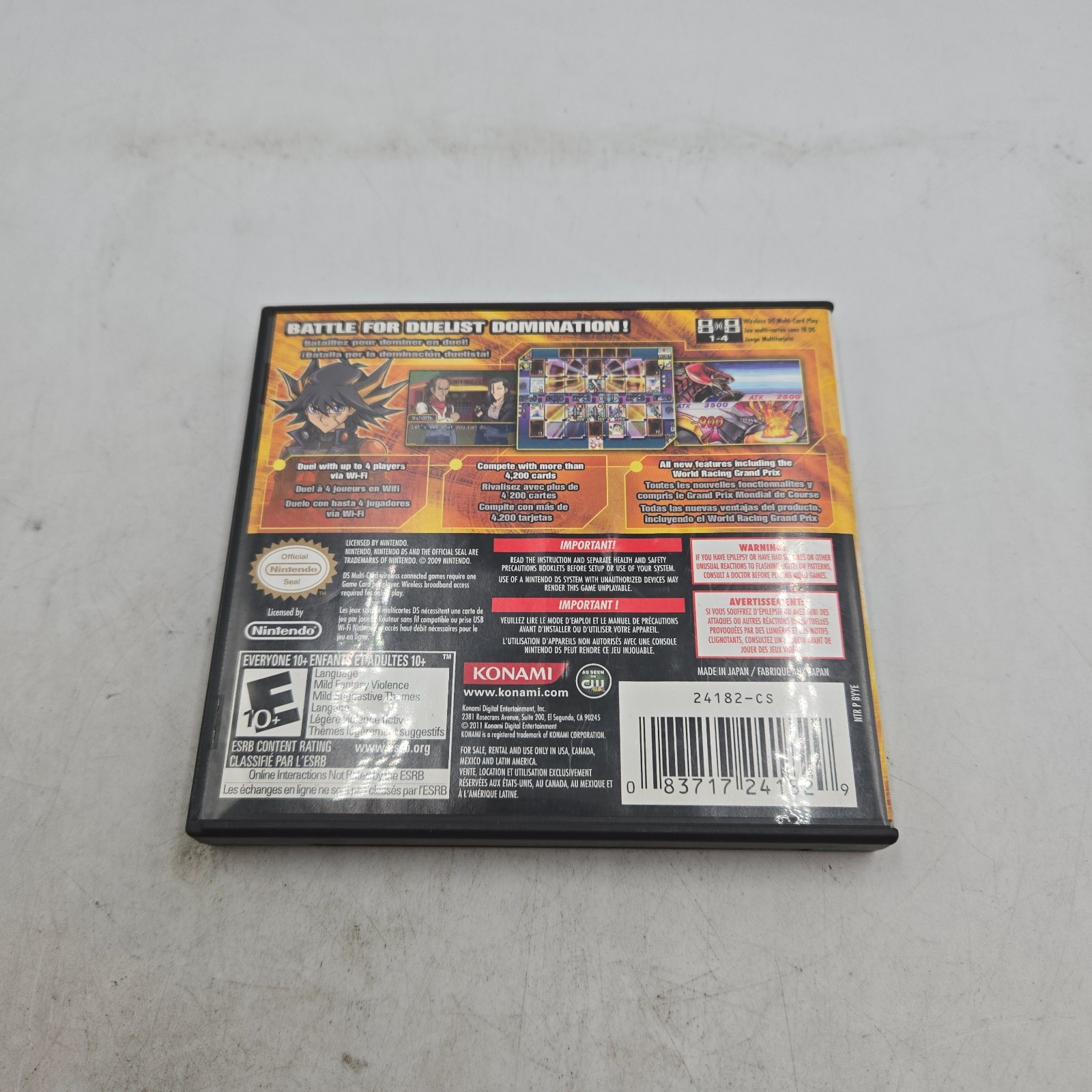 Yu-Gi-Oh 5Ds World Championship 2011 Nintendo DS CIB w Manual