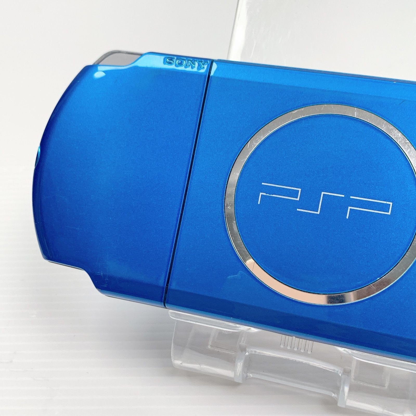 PSP Playstation Portable Vibrant Blue PSP 3000 VB Console USB cable Tested Japan