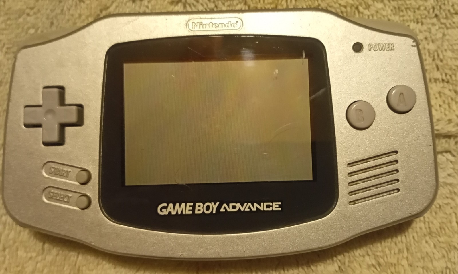 Nintendo Game Boy Advance GBA Platinum Silver AGB-001 Tested Working Complete