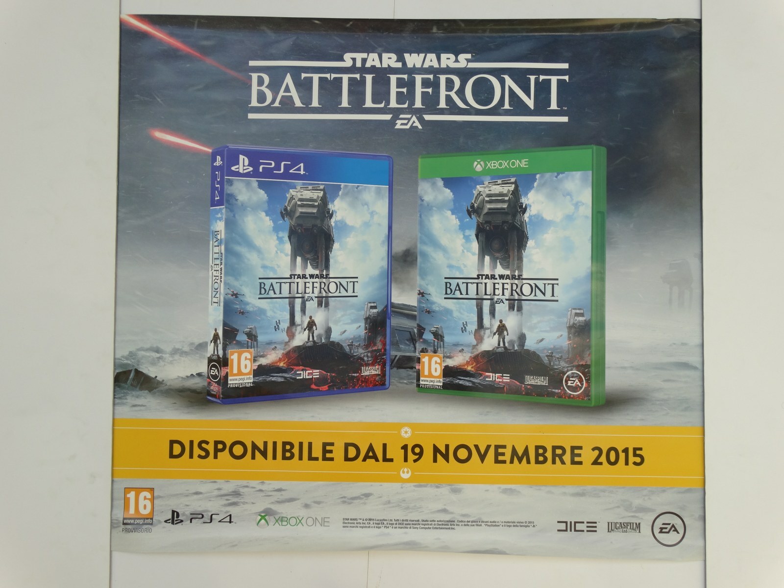 Poster 70X80 Cm STAR WARS Battlefront Pubblicità Originale Locandina Ufficiale